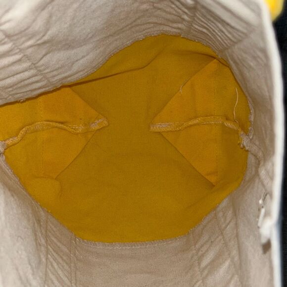 Trader Joe's Mini Canvas Tote Bag Yellow Limited Edition Reusable Bag - Picture 6 of 7